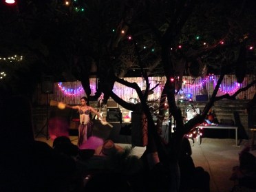 The belly dancer performing (yes there were small children - it was weird)